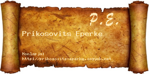Prikosovits Eperke névjegykártya
